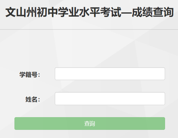 文山州初中學(xué)業(yè)水平考試—成績查詢